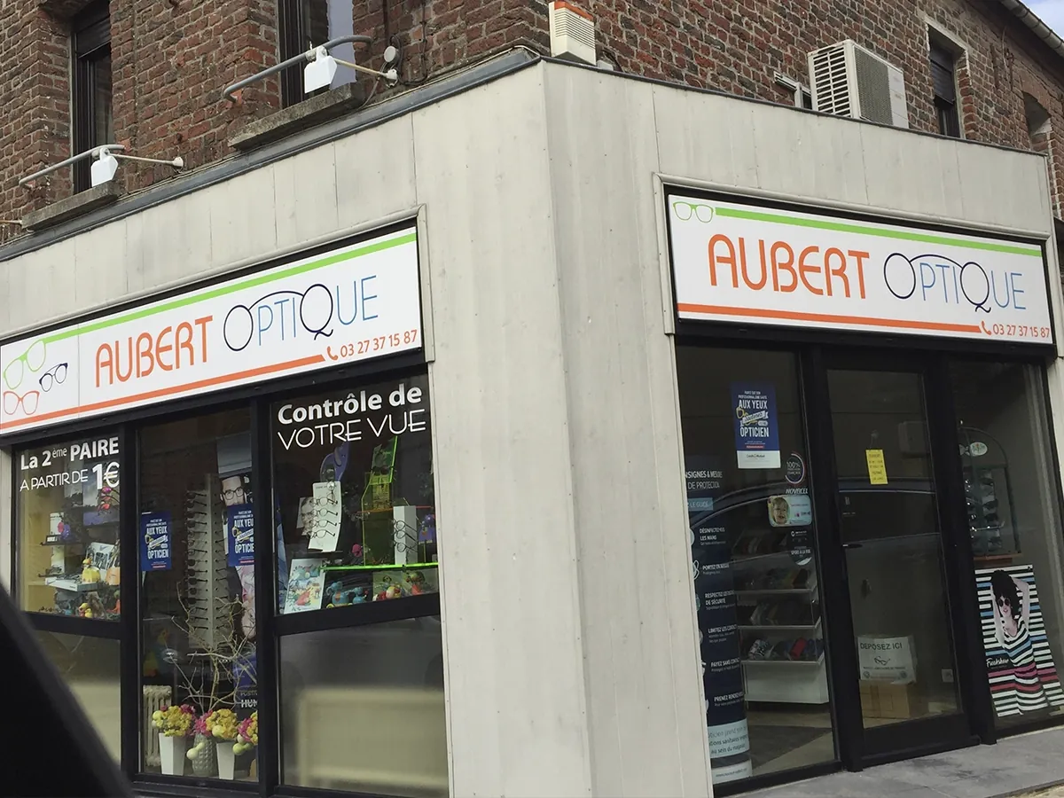Enseigne bandeau opticien